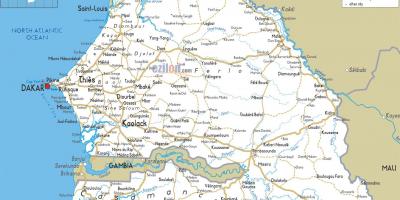 Casamance, σενεγάλη εμφάνιση χάρτη