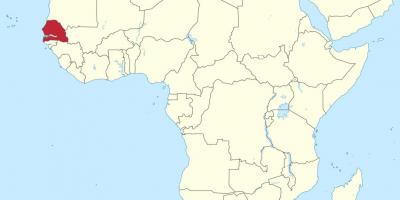 Σενεγάλη στο χάρτη της αφρικής