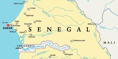 Σενεγάλη ποταμού αφρική χάρτης