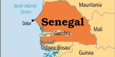 Σενεγάλη για το παγκόσμιο χάρτη